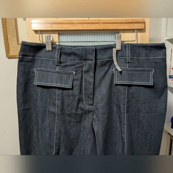 NWT NY& Company Flat Front Pockets Straight Leg Pants Career Casual Lightweight - Picture 3 of 4